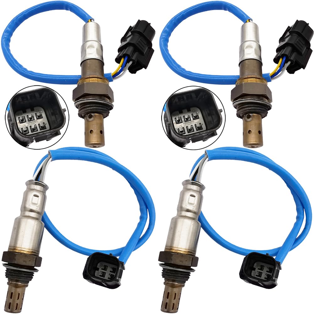 4Pcs 234-5053 234-4351 Upstream Air Fuel Ratio Downstream Oxygen O2 Sensor for Acura MDX 3.7L 3664CC V6 Gas SOHC Naturally Aspirated 2007 2008 2009 36532-RGW-A01 36531-RYE-A01