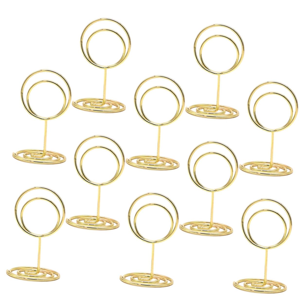 HOMOCONO 10pcs Chic Table Number Holder Clip Stand Stylish Photo Clip Holder for Memo and Place Cards Robust Iron Design for Restaurants Cafes and Events