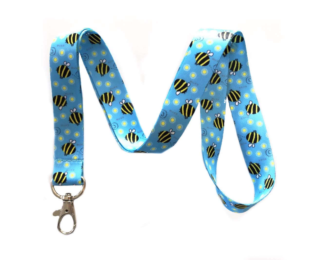Bumble Bees Print Lanyard Key Chain Id Badge Holder