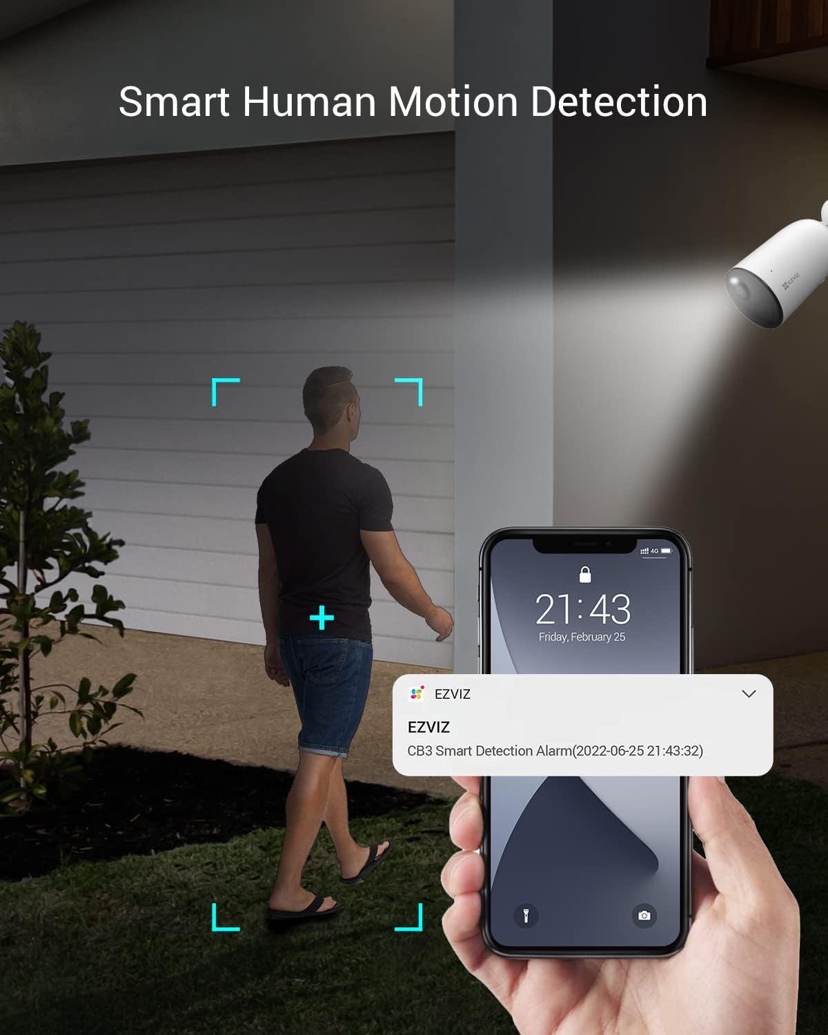 EZVIZ CB3 Camera mounted on a wall