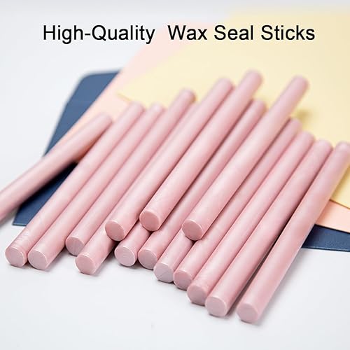 Miniatura 3 de 15 barras de sellado de cera, para tarjetas de felicitación de cartas, sellado de vino, manualidades, invitaciones de boda y fiesta (rosa perla)