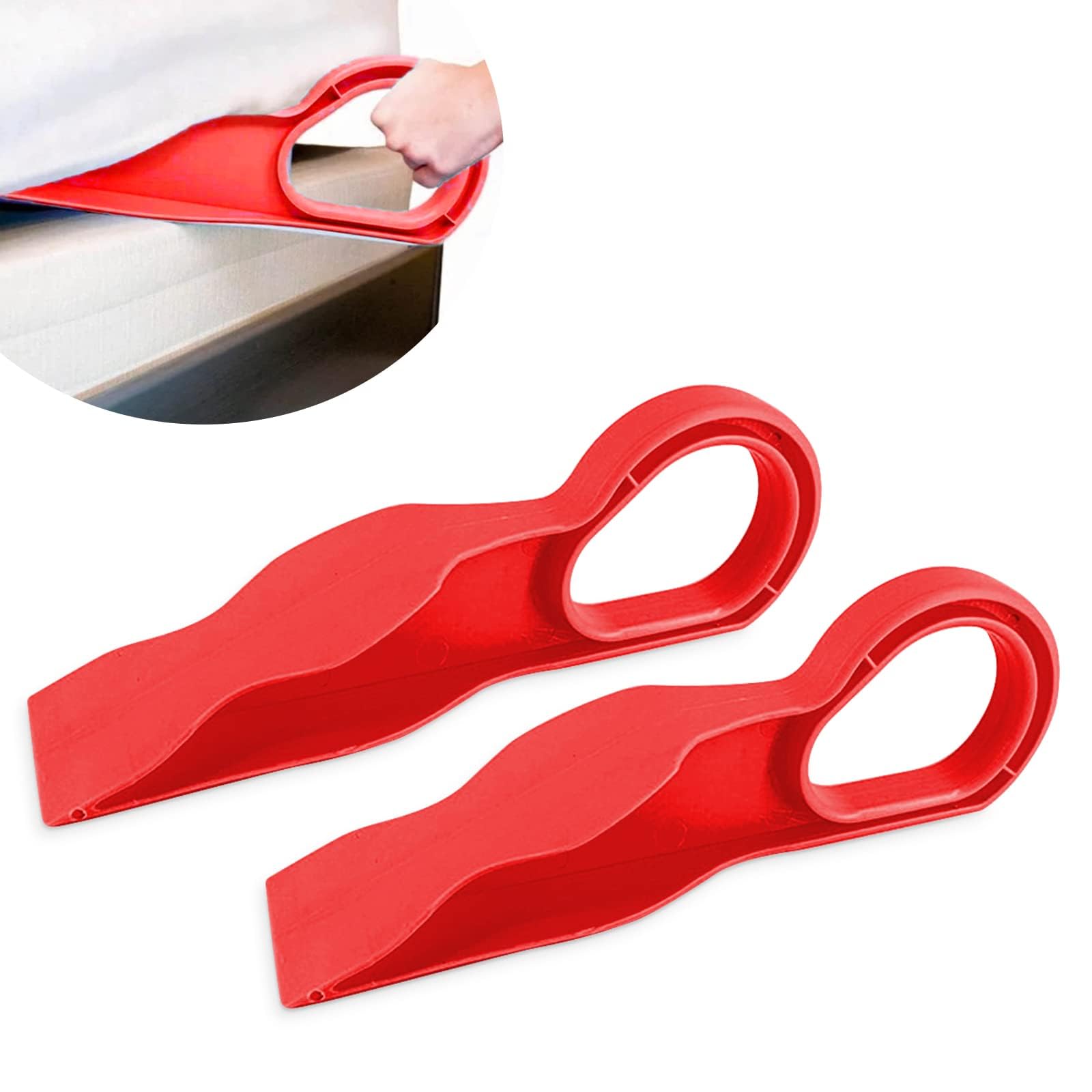 SYOSI Bed Mattress Lifter, 2Pcs Ergonomic Mattress Wedge Elevator, ABS Ergonomic Bed Making & Mattress Lifting Handy Tool Alleviate Back Pain Easy to Allow Quickly Tuck in Sheet