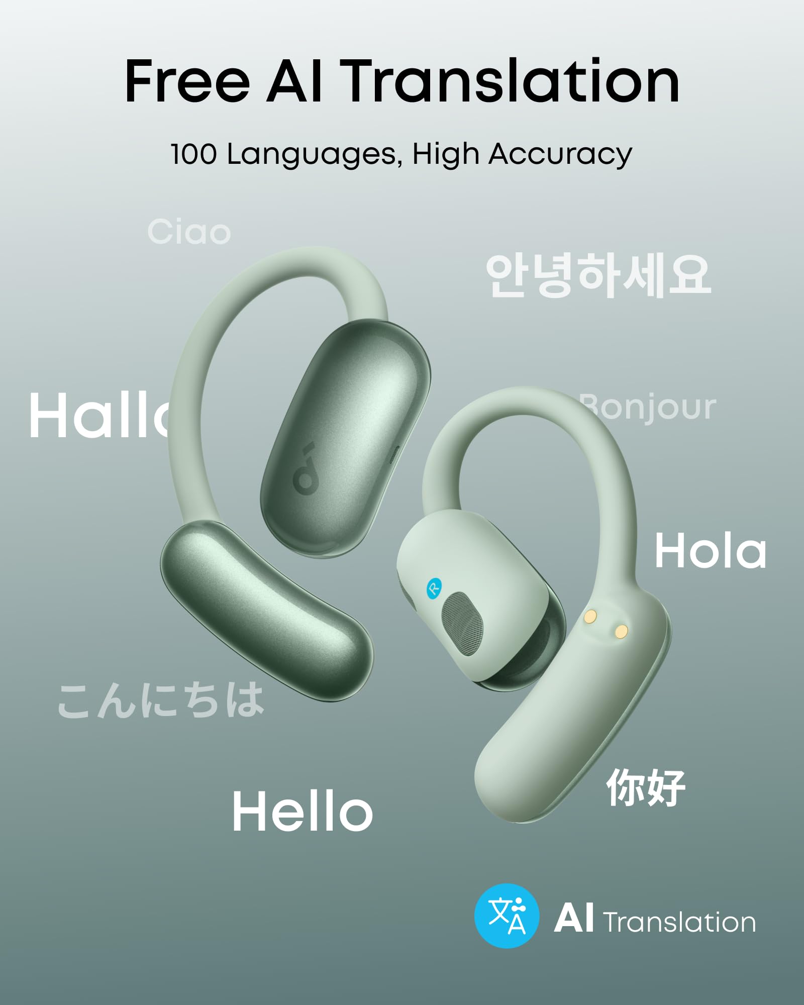 soundcore AeroFit 2 AI Assistant by Anker, Open-Ear Headphones