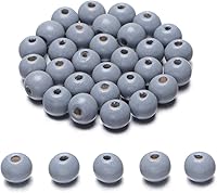 Vista 14 de AD Beads Espaciador de madera de agujero grande, pulsera para hacer joyas, collar, candelabro, cuentas de rosario de madera grandes, cuentas