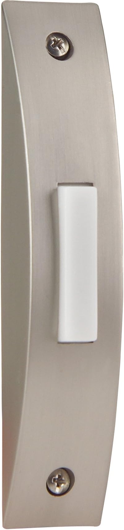 BSCS-BN Designer Surface Mount Contemporary Lighted Doorbell LED Push Button, Brushed Nickel (4.13" x 0.75"W)