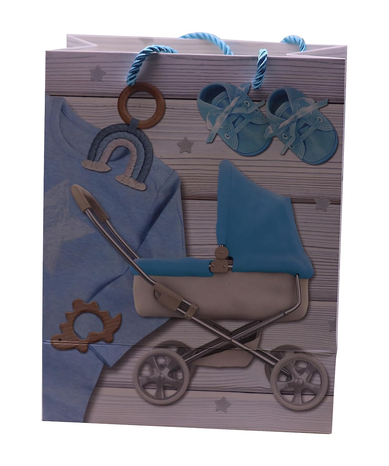 NESTIC 3D Baby boy Girls Gift Paper Bag for Deluxe Rich Taste on Birthday Parties/Baby Shower/Schools Gifts/Festivals/Party and New Parents(set of 4) 1