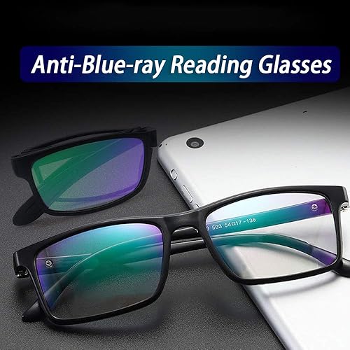 Miniatura 2 de LUFF Reading Glasses blue light blocking 4 Pairs Folding spring hinge Readers Women Men