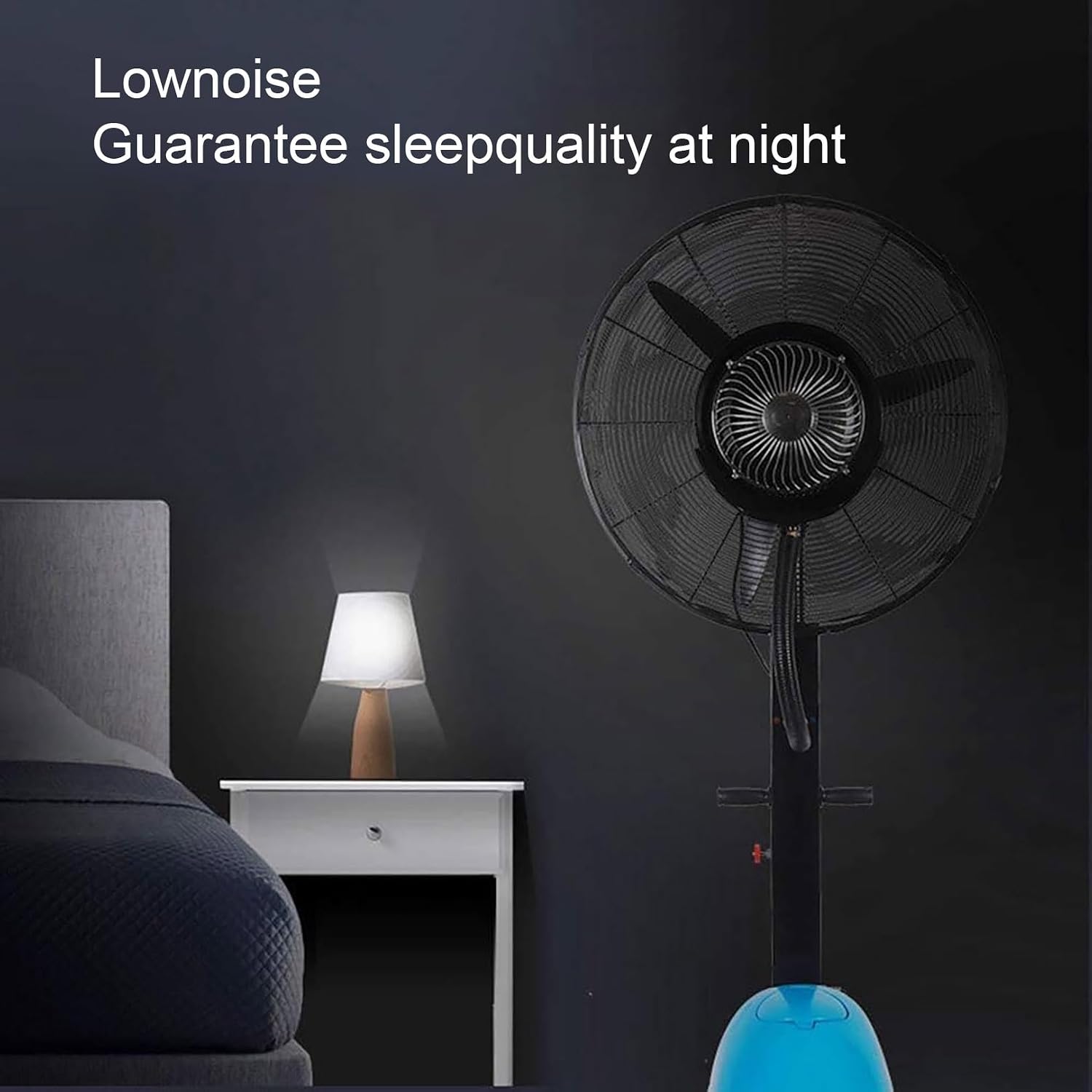 Pedestal Spray Fan,Industrial Oscillating Misting Fan Standing Floor Fan,Cooling Misters fan with 3 speed,Ideal for Patios,Supermarket,Factory