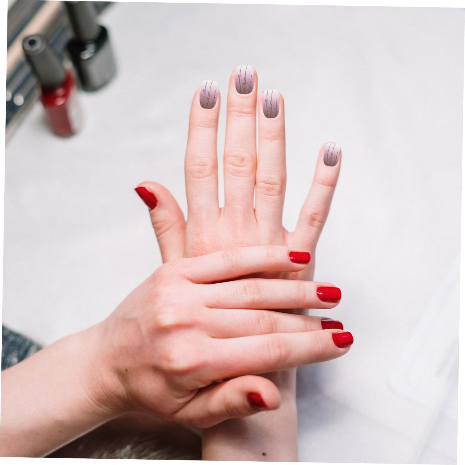 5 Set Adesivi Unghie Impermeabili Autoadesivi Decorazioni Per Manicure Diy Set Design Variegati Per Unghie Facili Applicare E Rimuovere 6 Fogli*5