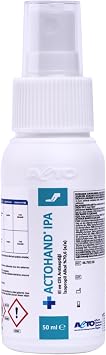 ACTOHAND  IPA 50 ml   Hand and Skin Antiseptic | Fast Acting Disinfectant Containing 75% Isopropyl Alcohol | Effective Protection Against Harmful Microorganisms | Skin-Friendly, Quick-Drying Formula