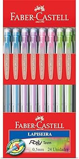 Faber-Castell, Lapiseira Poly Teen 0.5mm, Cores Sortidas, 24 Unidades