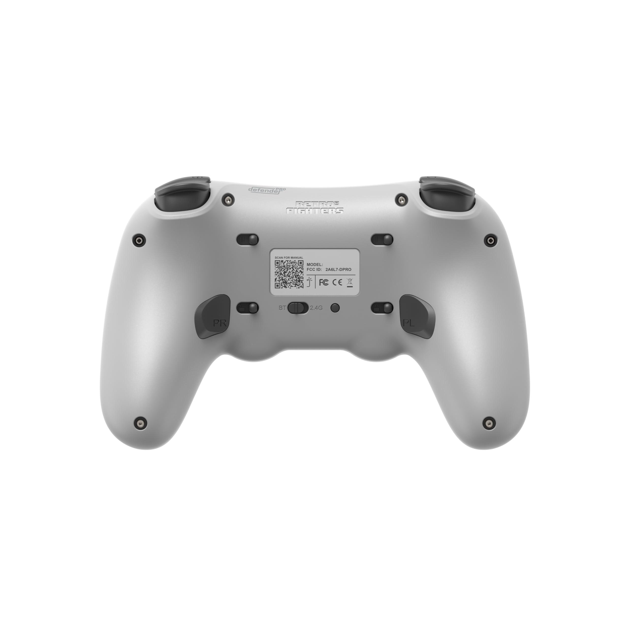 Retro Fighters Defender Pro Wireless Controller for PS1, PS2, PS3, Switch, & PC | 2.4GHz & Bluetooth (Classic Gray)