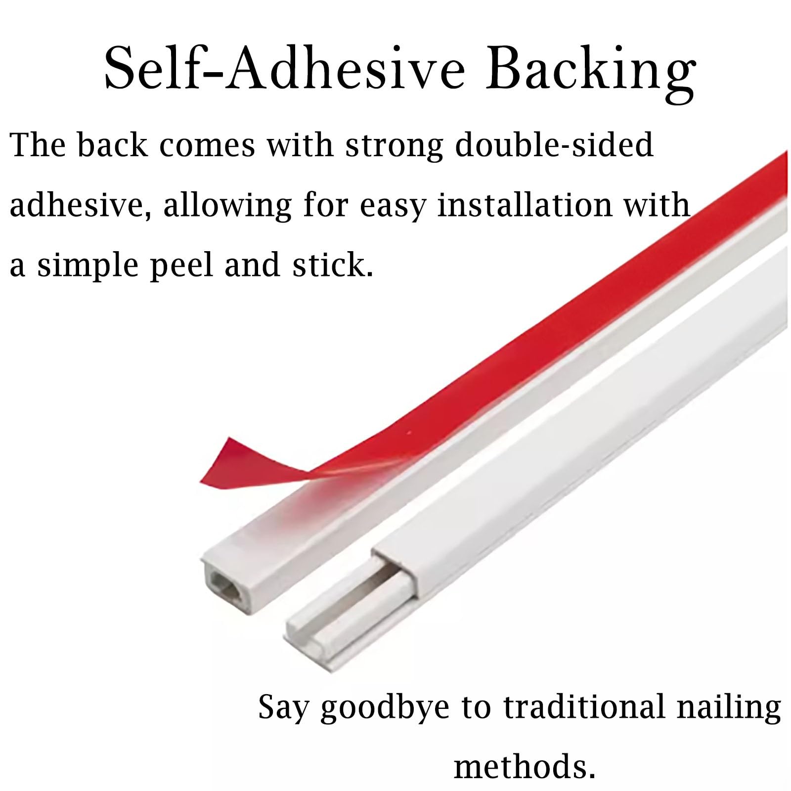 canalina passacavi muro Canalina per cavi e canalina condutture, bianco e nero, supporto adesivo stacca e incolla, copertura cavi a forma scatola Spegnitore(White 4 PCS,W 39 MM H 19 MM)