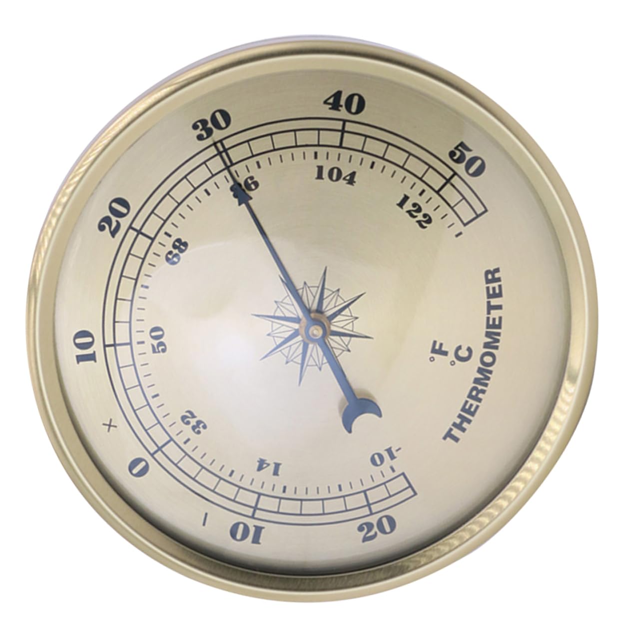 Artibetter 3piezas De Metal Redondo Para Temperaturas Interiores y Exteriores Medidor De Temperatura Preciso Diseño Compacto y Duradero Para Uso Patios y Hogares