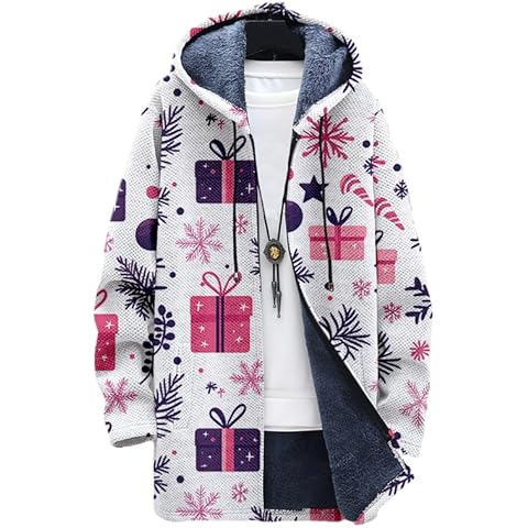 Oversized Full Zip Hoodie for Men Sherpa Fleece Lined Jacket with Hood Soft Warm Wi...