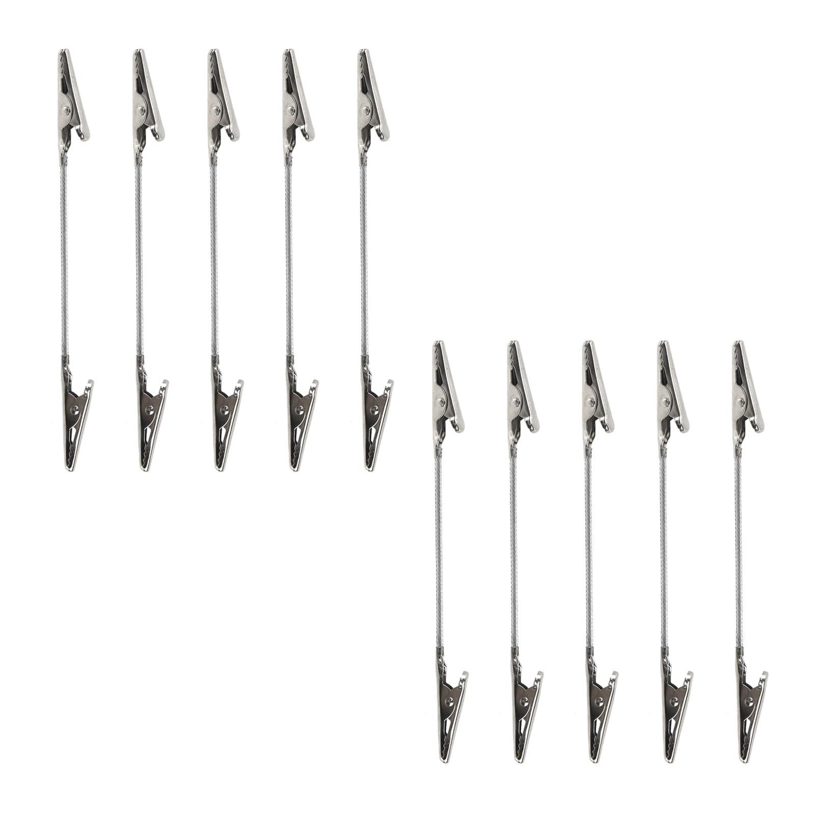 Xiaoyztan 5-Inch Double Head Alligator Clips Iron Wire Memo Clips Photo Holder for Office Home Photo Picture Art Crafrs Display 10 Pcs