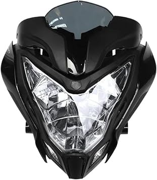 Universal Motorcycle Headlamp For BAJAJ PULSAR 150 200 Motorcycle Headlight Halogen Headlamp Assembly With Black Red FairingBlack