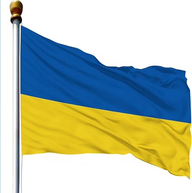 Ukraine Flag - 3x5 Ft Ukrainian Flags Banner, Ukrainian Banner, Ukrainian National Flags Polyester Home Decor (90 X 150cm)