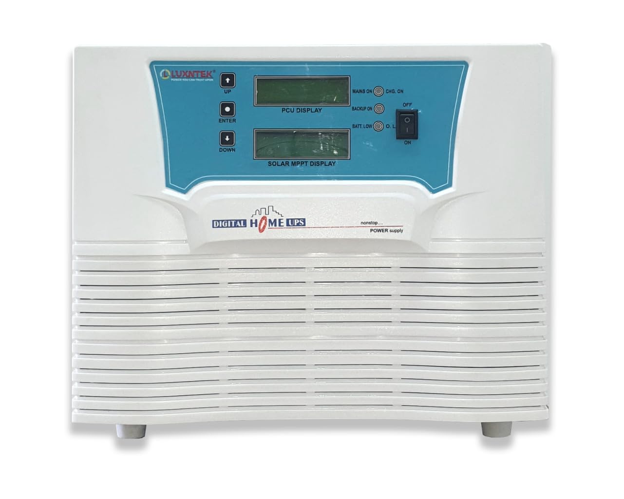 Luxntek MPPT Solar PCU/Inverter | Run 1HP Submersible Pump | 2.5 KVA/24V | MPPT Max Voc. 140V, Max Current: 50Amp | DSP Pure Sinewave | Dual MCB for Solar & Grid | Dual LCD Display | Dual Cooling Fan-image-45