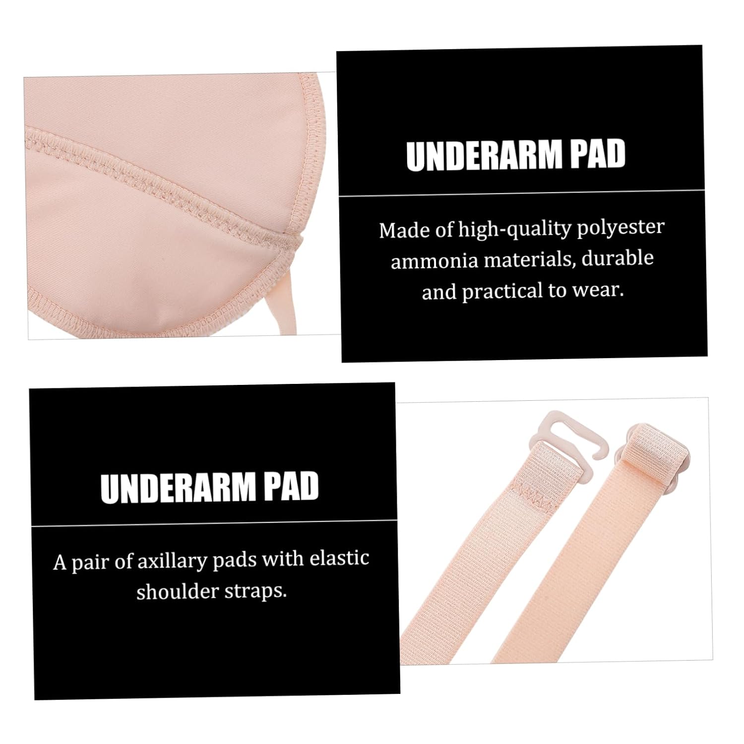1 Pair Washable Adjustable Underarm Pads Convenient Neutral Sweat Pads for Women for Summer Activities Quick Absorption and Comfortable Fit