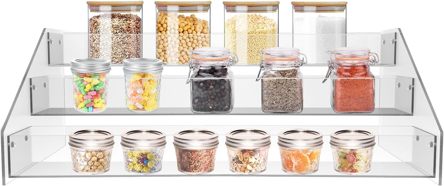 WUIVIUT Spice Rack Organizer For 3 in/Tier Acrylic