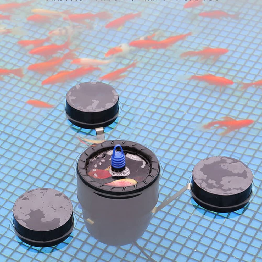 Skimmer per laghetto, skimmer galleggiante 2 in 1 con luce subacquea, raccoglitore di foglie cadute per laghetto con 3 modalità di fontana, chiarificatore per dissipatore di rifiuti per laghetto con
