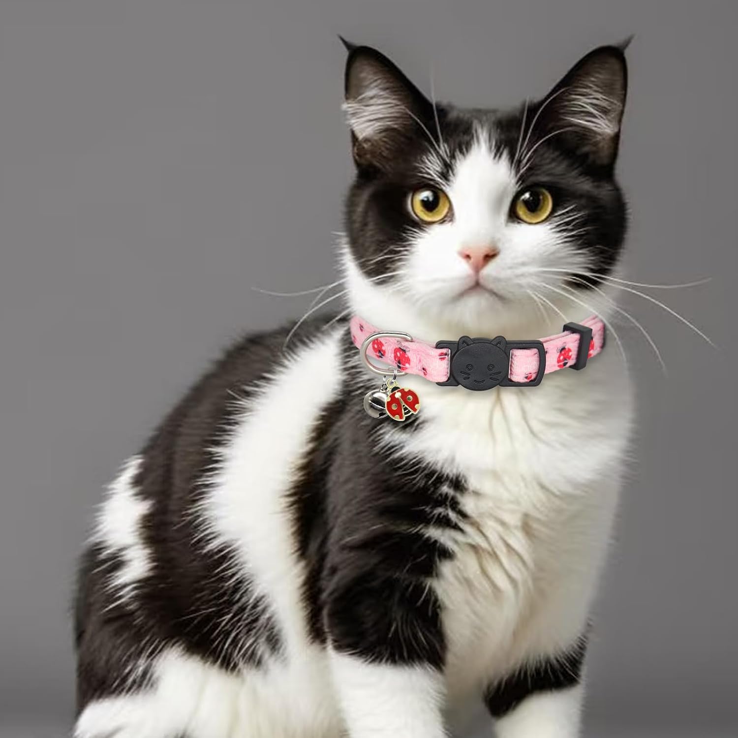 Cat Collar Breakaway for Girl and Boy Cats, Bee and Ladybug Shaped image 3