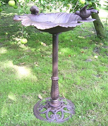 Schwere Vogeltränke aus Gusseisen Antik Nostalgie Stil Vogelbad