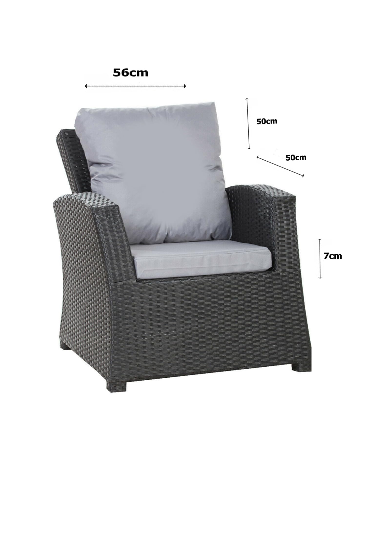 Set di 4 Cuscini Relax per Mobili da Giardino – Imbottitura Confortevole e Morbida per Sedie, Poltrone e Divani, Resistente alle Intemperie (Grigio Chiaro)