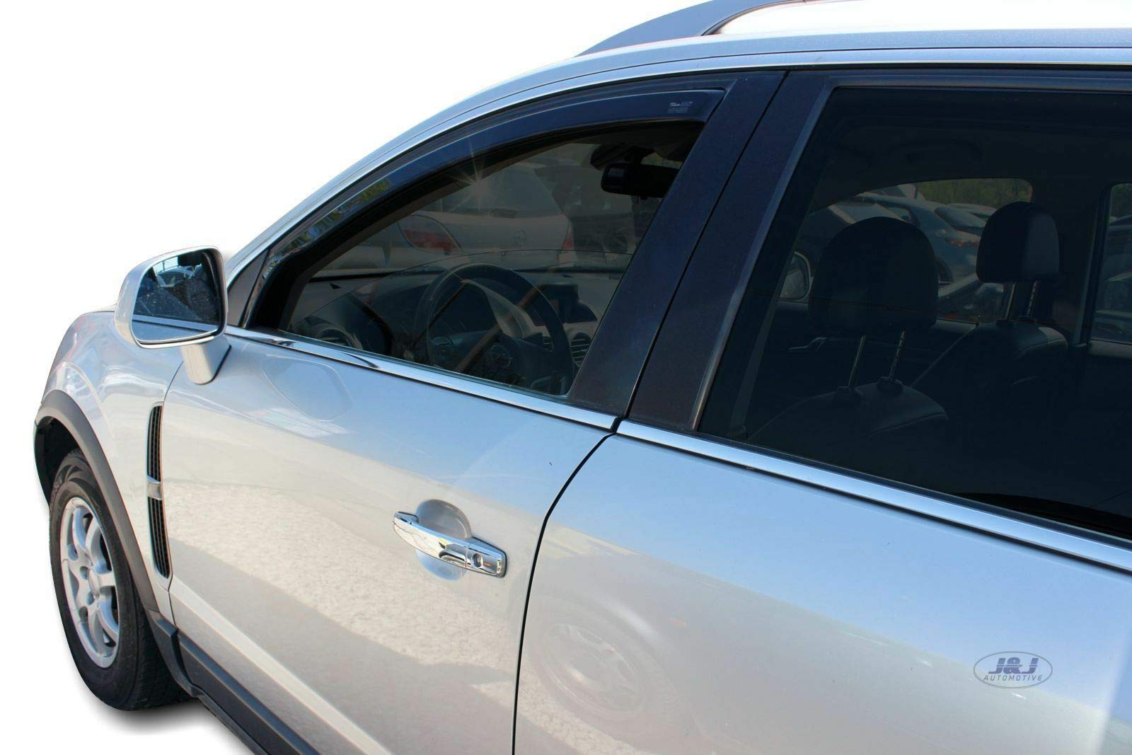 J&J AUTOMOTIVE Deflettori d'Aria per Opel Antara 2006-2018, Set da 2 Pezzi, Nero Fumé Oscurato Heko