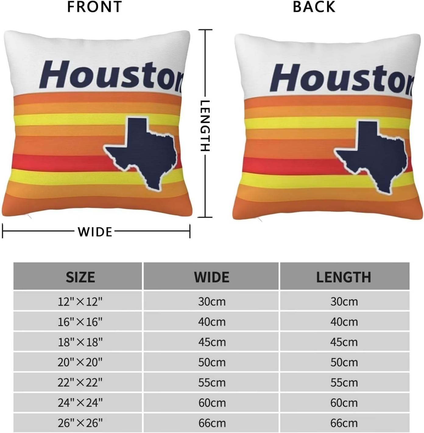 Pillow Case Houston Pillow Tequila for Bed Couch Sofa Pillow Car Chair Pillow Throw Customized Living Room Gift Pillowcase 26x26Inch