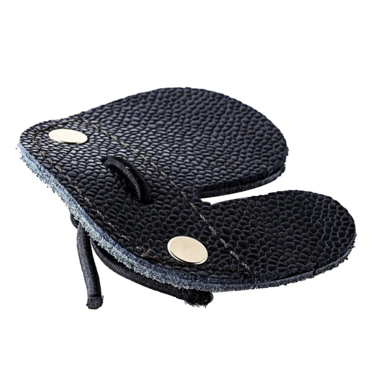 MUSISALY Leather Finger Guard for Bow Dual Black Protective Gear Bow Finger Saver Essential Bow Accessories for Accurate Shooting and Comfort