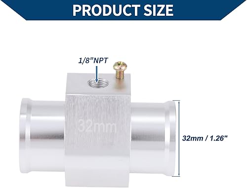 Miniatura 3 de ACROPIX Kit de sensor universal de temperatura de agua de 12 V24 V, adaptador de tono plateado de 18 "NPT 1.26" 180 'F encendido - 165'F apagado