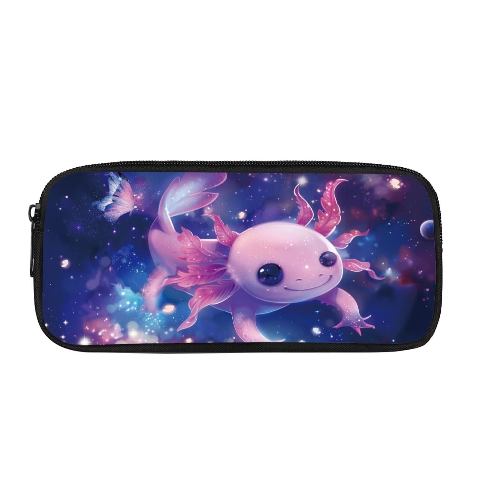 chaqlin Children Pencil Box for School Axolotl Pencil Case Girls School Pen Box Bags with Compartment Kids School Stationery Bags Big Capacity Pouch — image 1