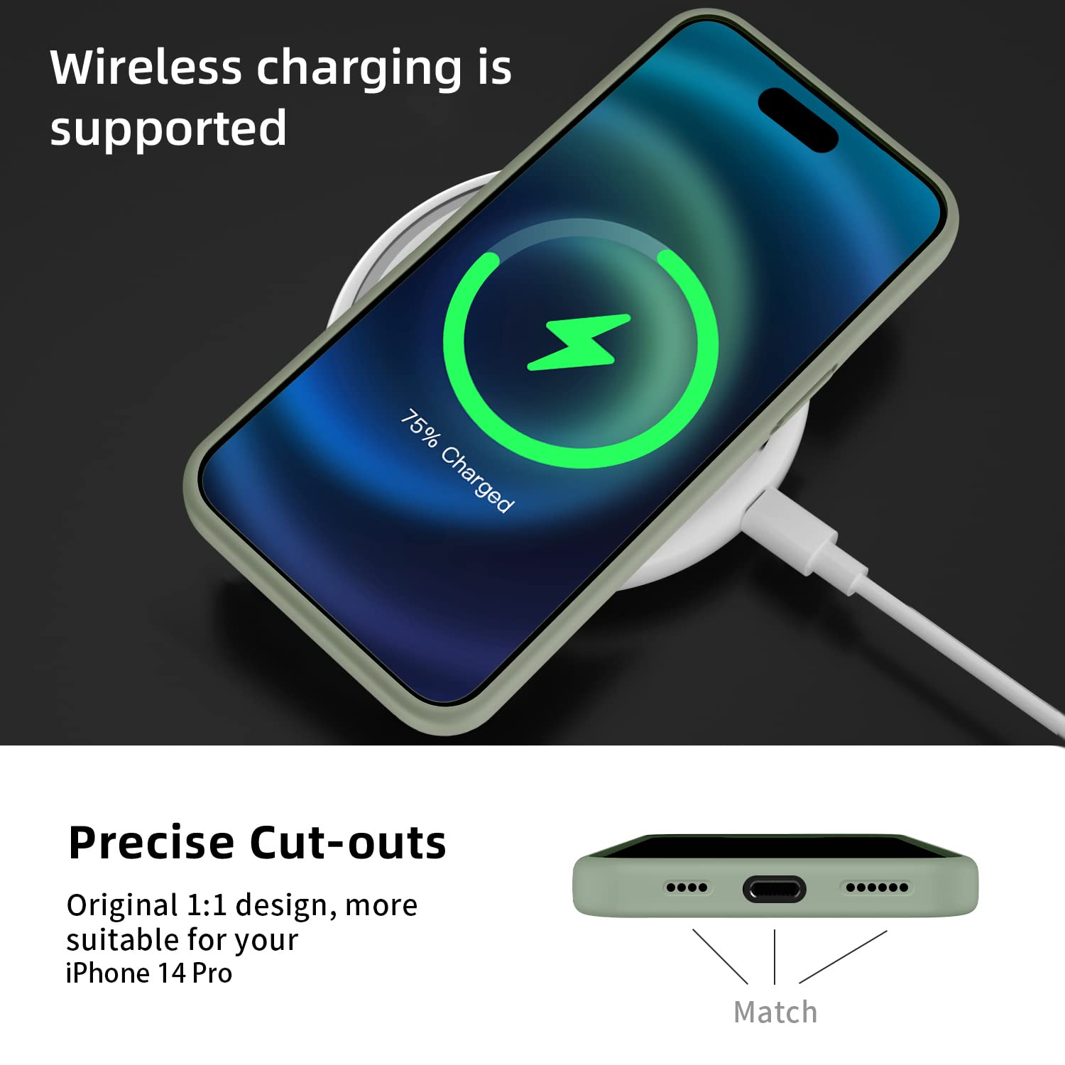 WXX Custodia In Silicone Per IPhone 15 – Cover Ultra Sottile Con Microfibra, Antigraffio, Supporta MagSafe, Colore Sabbia Del Deserto - 2