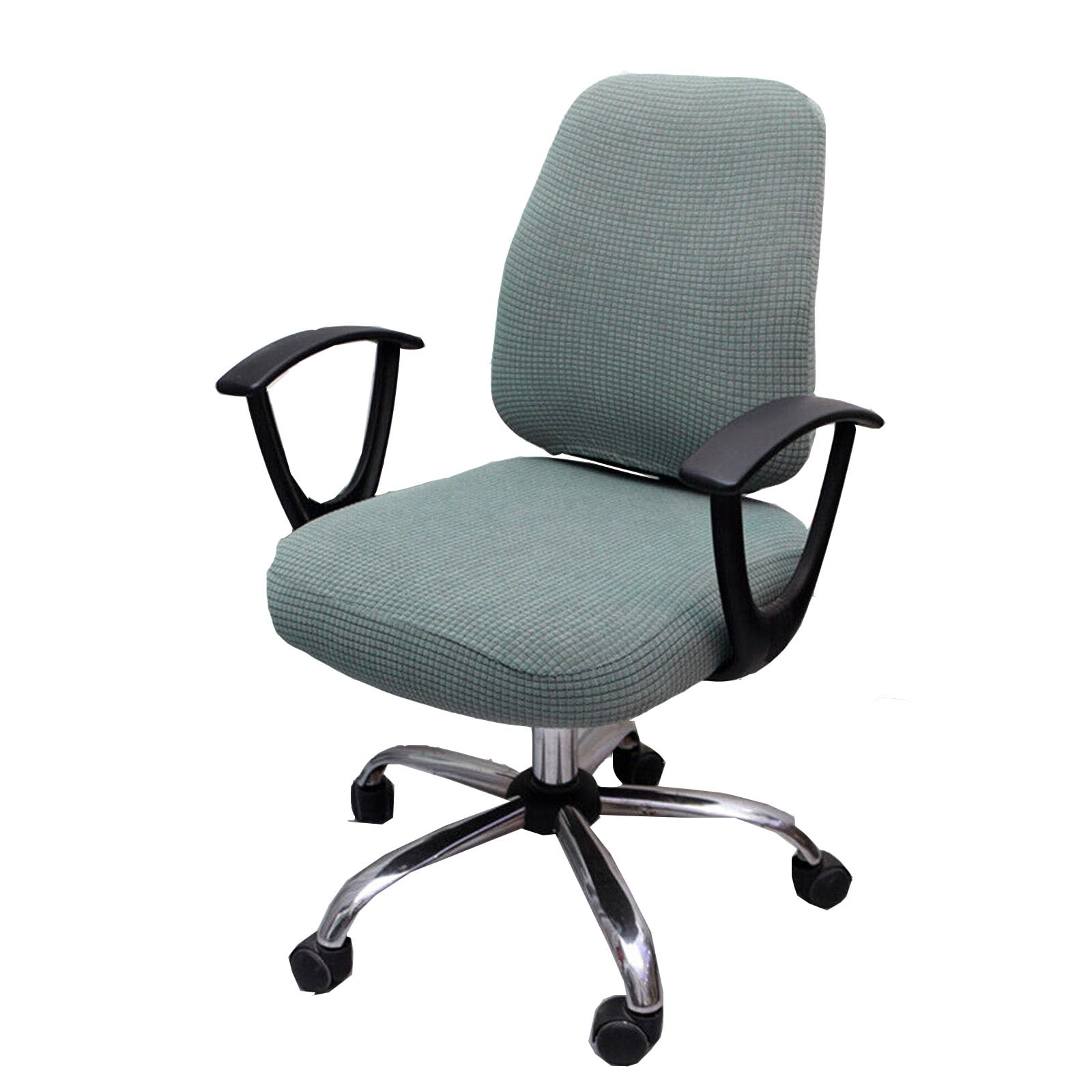 ACESOME - Funda para silla de computadora, fundas para silla de oficina, funda protectora elástica para silla de escritorio, funda protectora universal extraíble y lavable (verde claro)