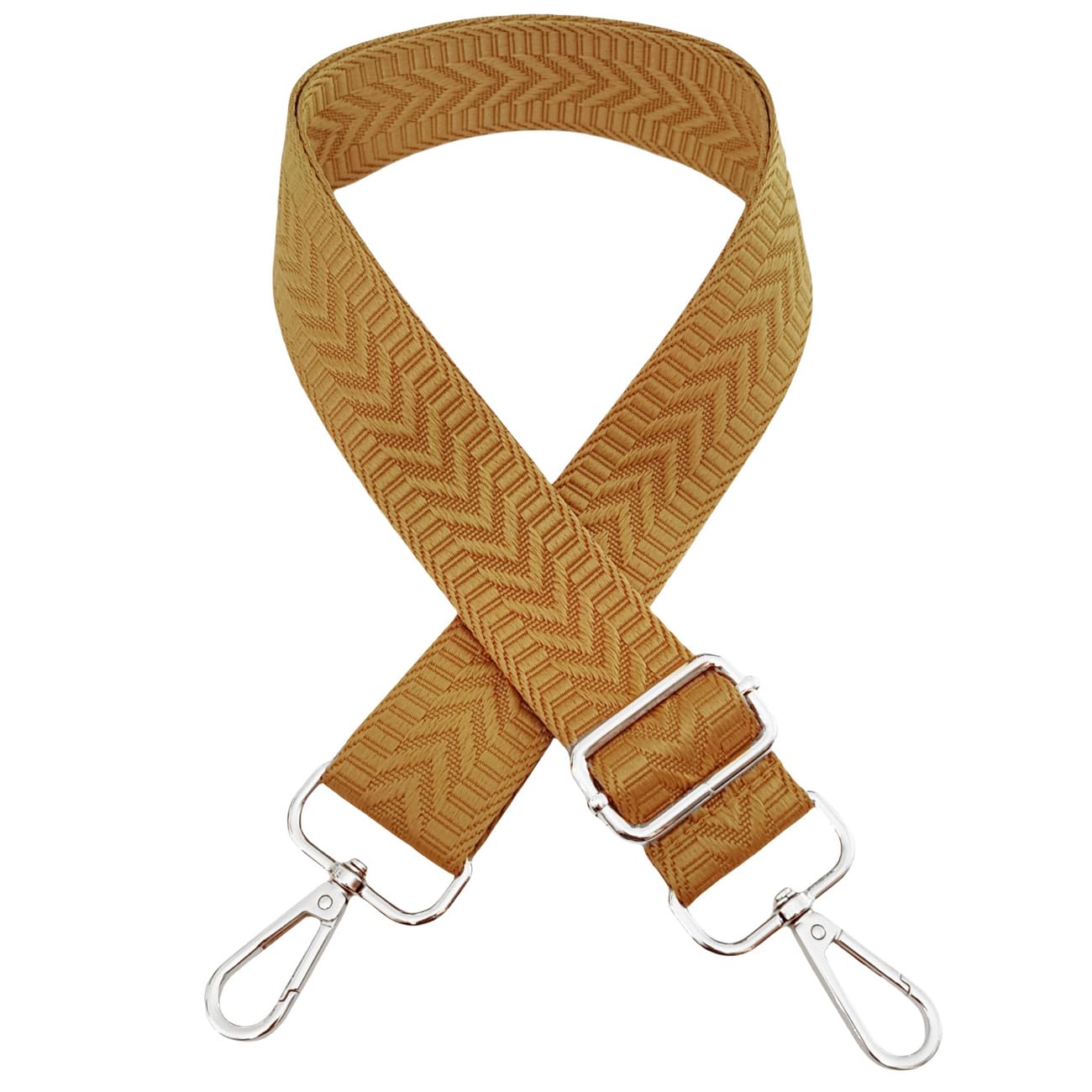 Verstellbarer Schultergurt Für Taschen – 3,8 Cm Breit, 80–130 Cm Länge, Mit Karabiner, Khaki-Orange