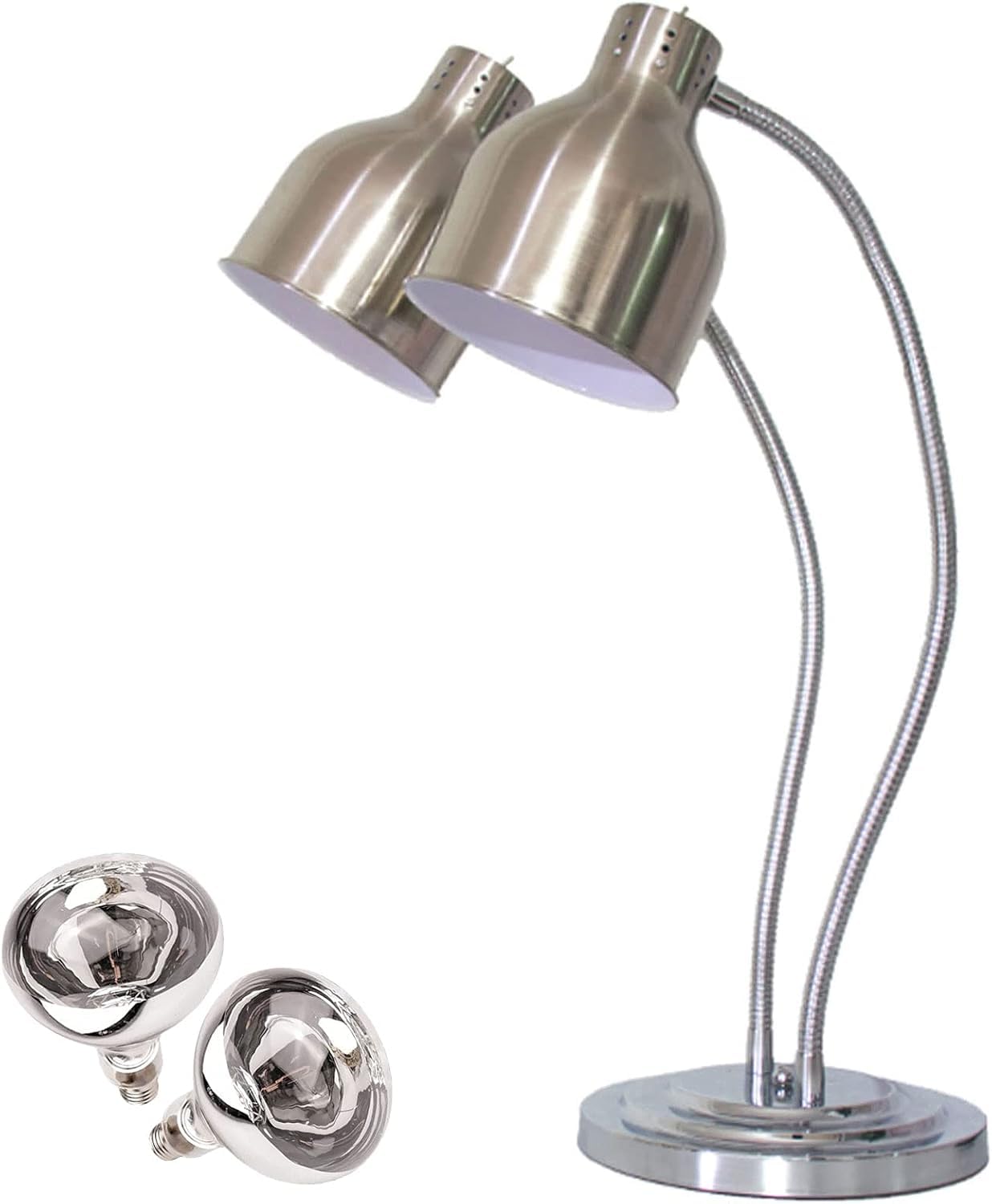 Szybkie ogrzewanie Lampa grzewcza do bufetu imprezowego, wolnostojąca, komercyjna lampa grzewcza(Silver)
