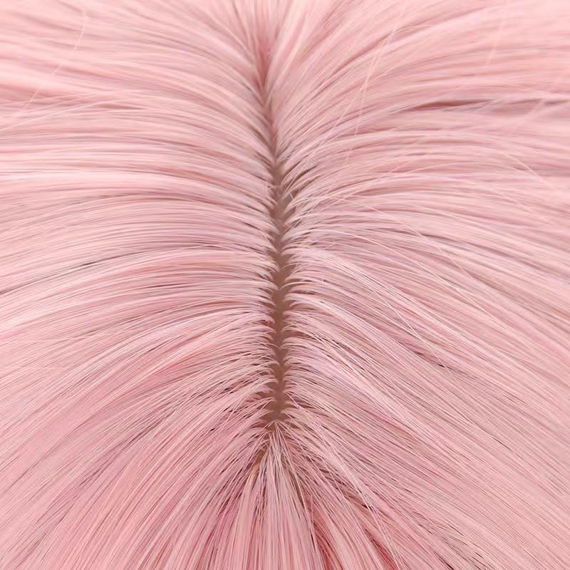 Perücke Damen, Rosa Kurze Cosplay Wig Madoka Anime Perücken und zwei Tigerfallen für Halloween Karneval