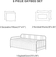 Vista 5 de Juego de Funda para Sofá Cama de 5 Piezas Juegos de Ropa de Cama para Sofá Cama Twin para Todas las Estaciones Edredón Ligero para Sofá Cama