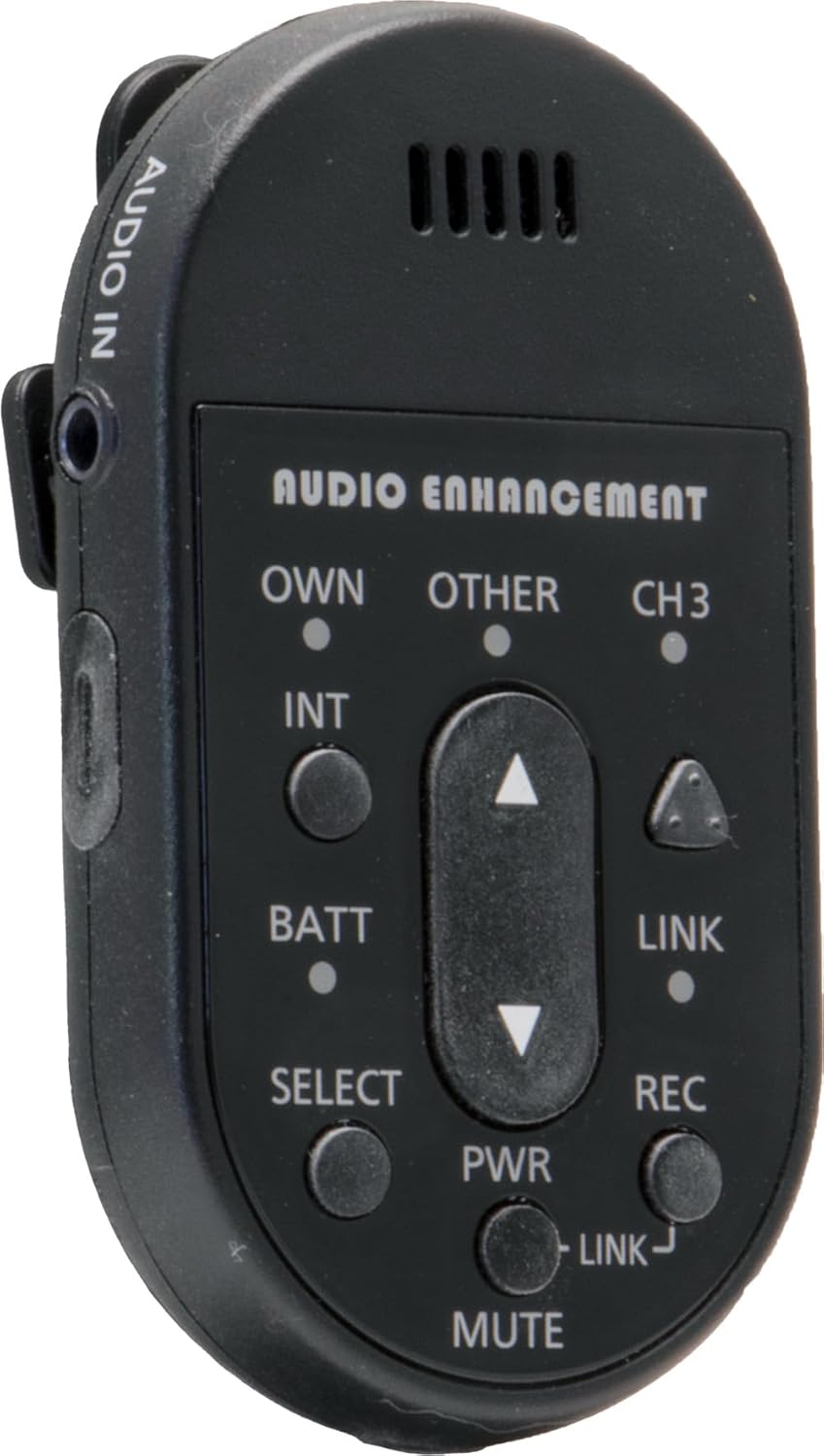 Side view of the XD Teacher Microphone showing AUDIO IN port