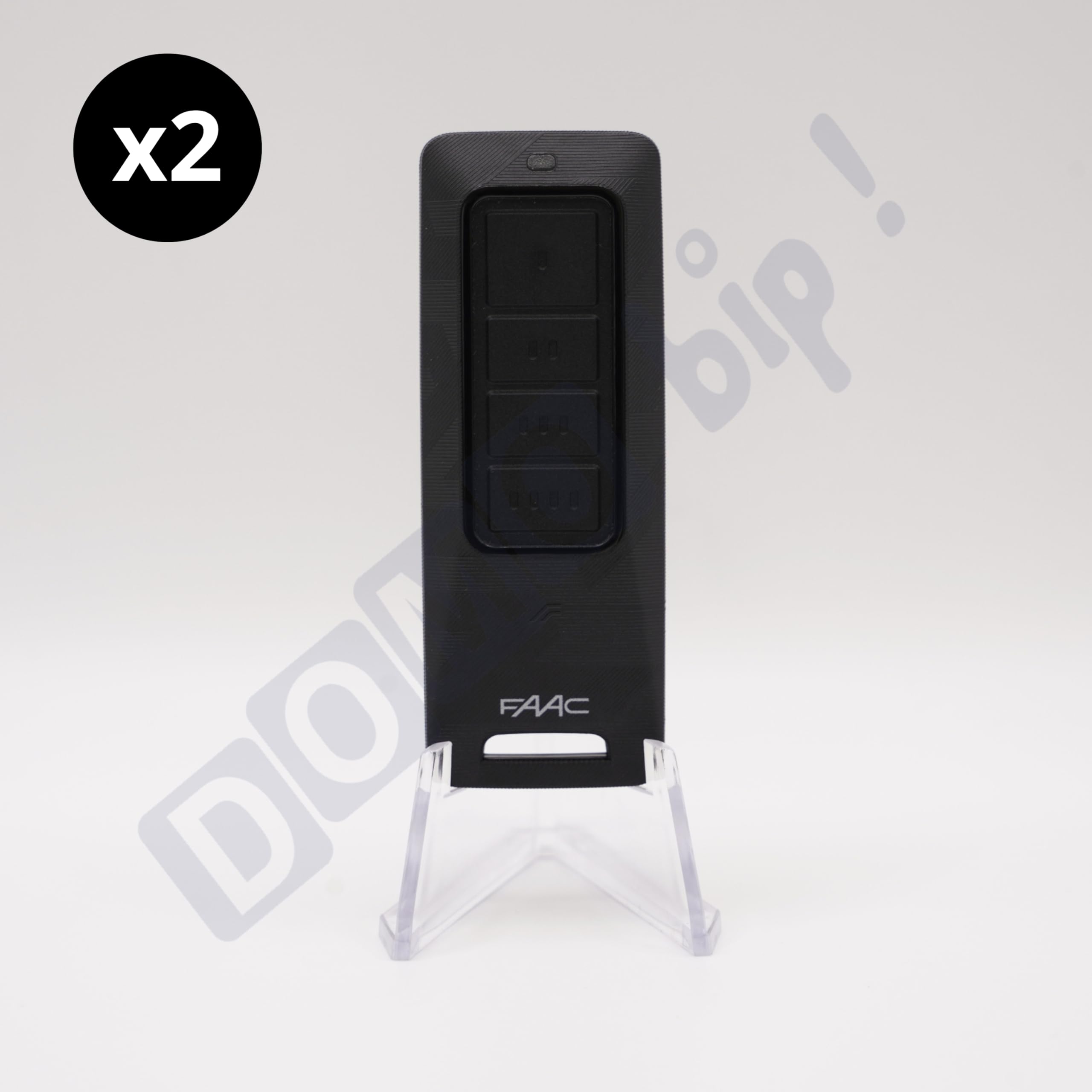 XT4 433/868 FDS – Télécommande portail 4 canaux – Réf. 787018 - Nouvelle génération – Bi-fréquence 433 + 868 MHz - rétrocompatible SLH + 1 Porte-clés DOMOBIP (Noir - Lot de 2)