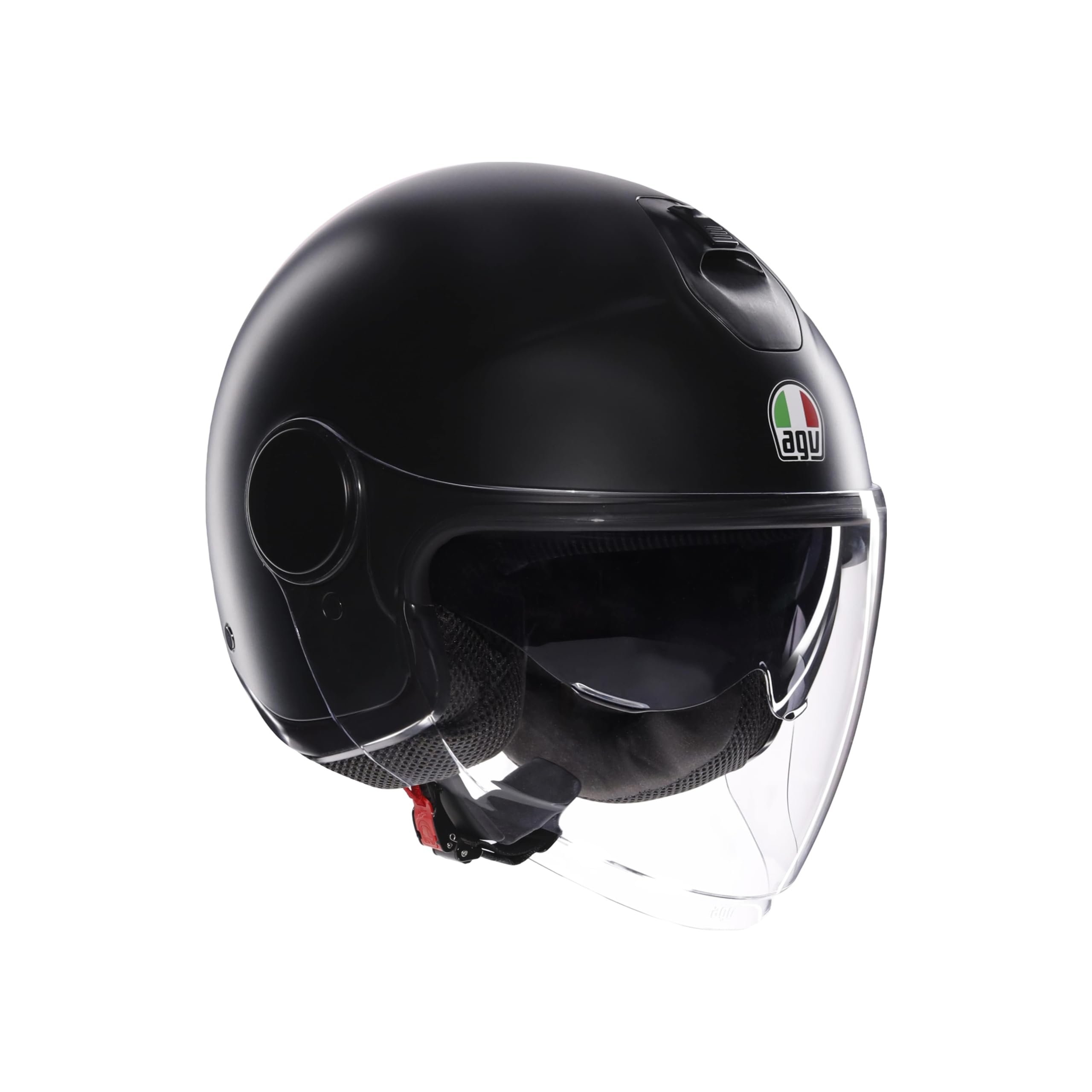 AGV - ETERES E2206, Motorrad Jet-Helmet, Unisex, Matt Black, M
