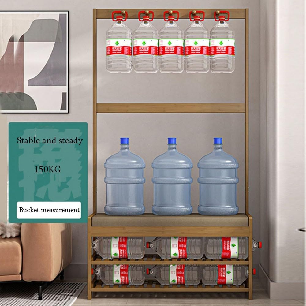 Entryway Hallway Storage Shoe Cabinet，Coat Stand，Hall Tree with Hooks and 2-Tier Shoe Stand, 4 in 1 Entryway Hall Tree,Industrial Coat Rack Stand with Bench,Free Standing Coat Tree,Entryway