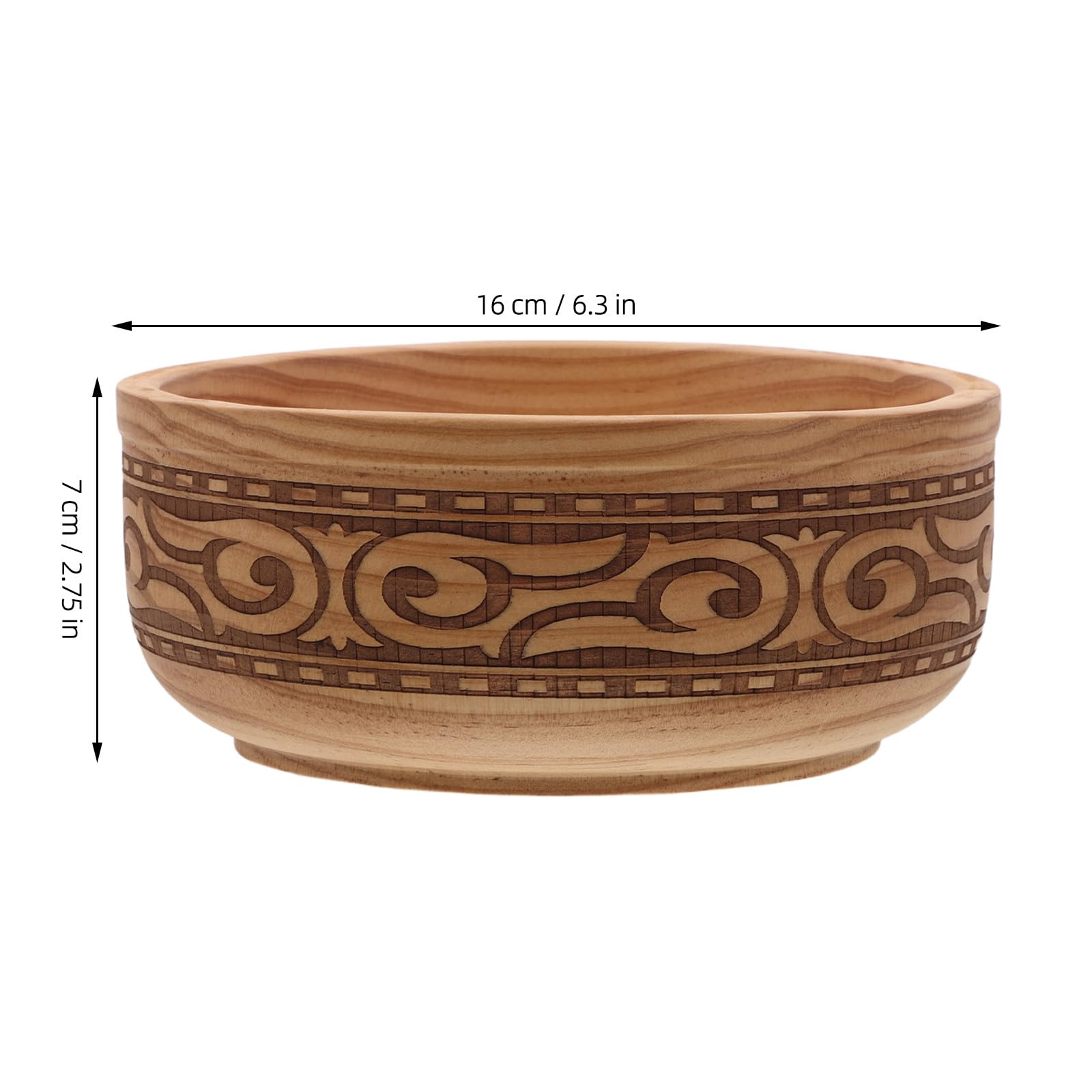 OUNONA Ensaladera de madera, redonda de 15 cm (6 pulgadas), para servir