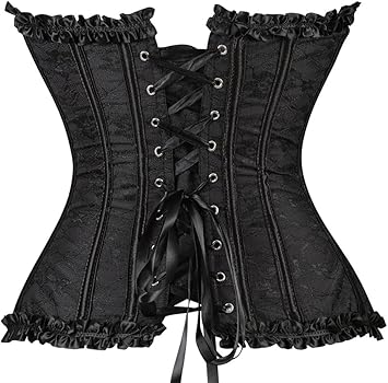 Grebrafan Women Corset Skirt Gothic Overbust Bustier Corsets