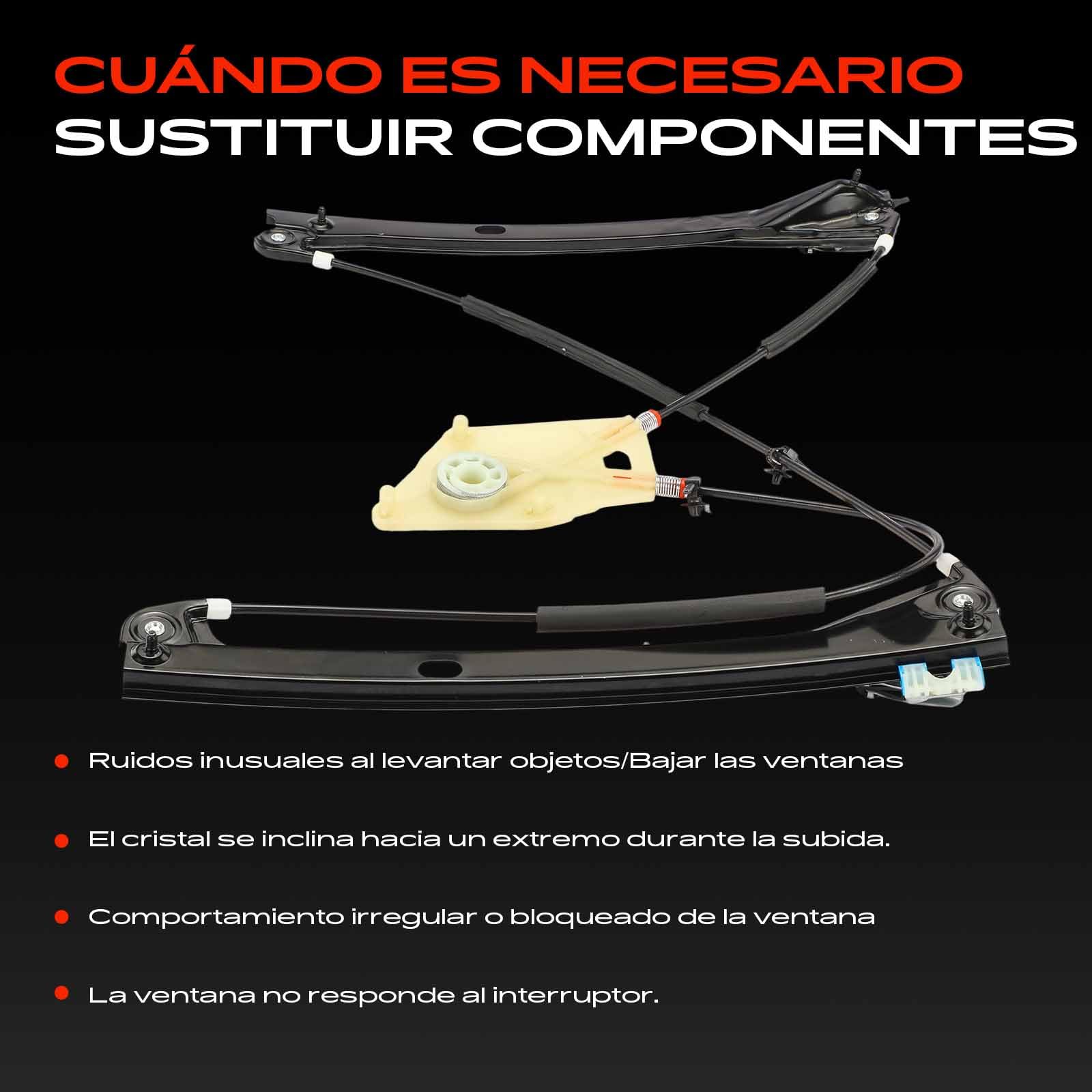 Frankberg Regulador de elevalunas eléctrico sin motor 2/3 puertas | 6R3837461A, eléctrico, sin Motor, 2/3 puertas, Al frente, izquierda, 6R3837461A; Compatible con: Polo Van 6R,Polo 6C1 6R1