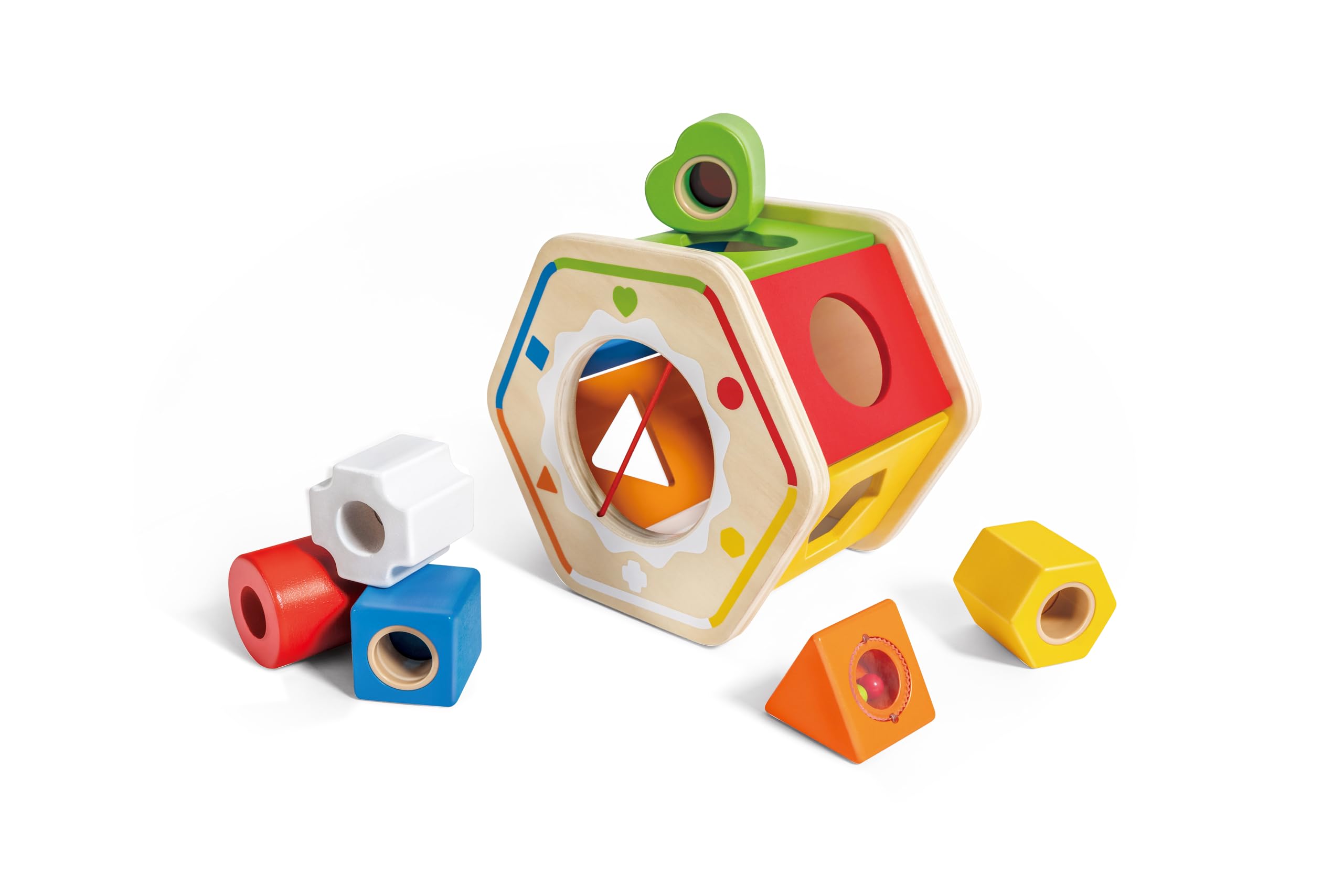 子供のおもちゃ14個まとめ売り Amazon | Hape(ハペ) カラフル型はめボックス 14×20×18cm 3才