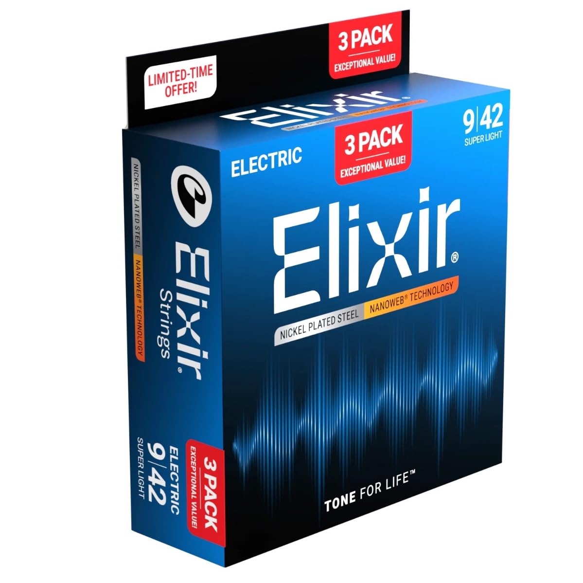 Amazon.co.jp: Elixir エリクサー エレキギター弦 3セット