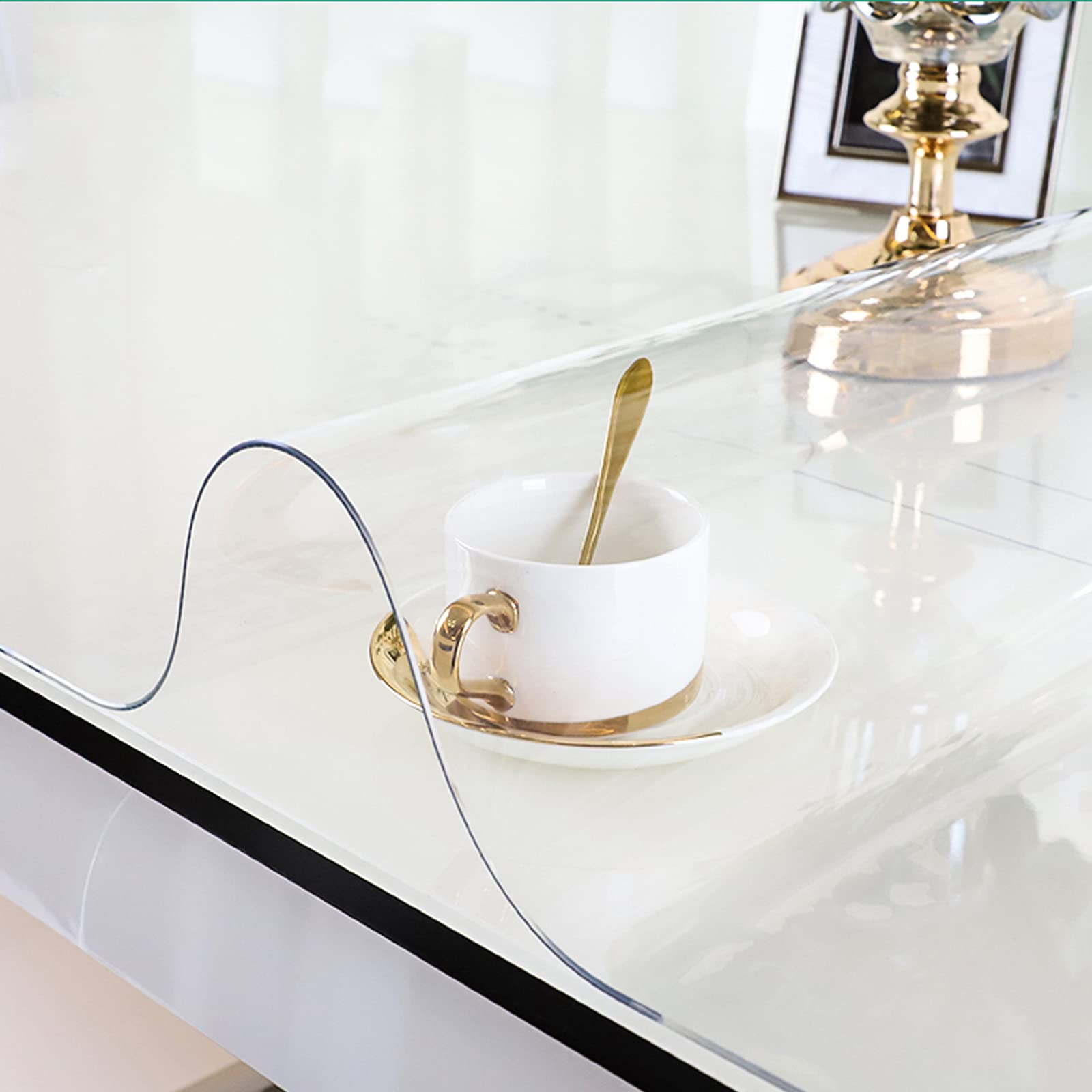 Nappe en plastique transparent contre les brûlures de tasse chaude et rayures de table 2mm